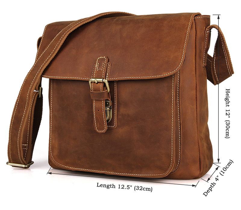 saddle leather messenger bag